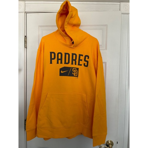 Men's 3XL NWT San Diego Padres Nike Gold Team Lettering Club Pullover Hoodie